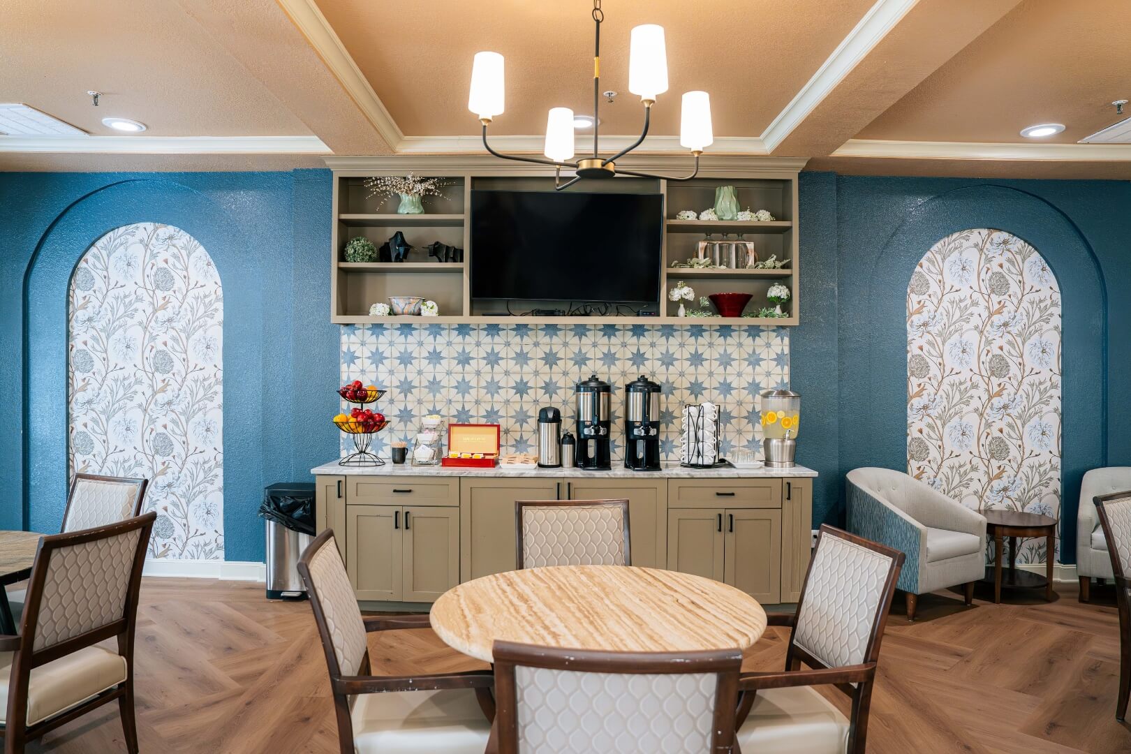 Coffee Bar and Refreshment Station at an Assisted Living Facility