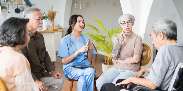 Group Sessions of Senior Residents in an Assisted Living Facility